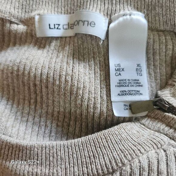 S41 Liz Claiborne sweater with shoulder zip - Picture 7 of 7